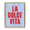 Stupell Industries La Dolce Vita on Blue Floater Framed Canvas Wall Art Design by House of Lulu